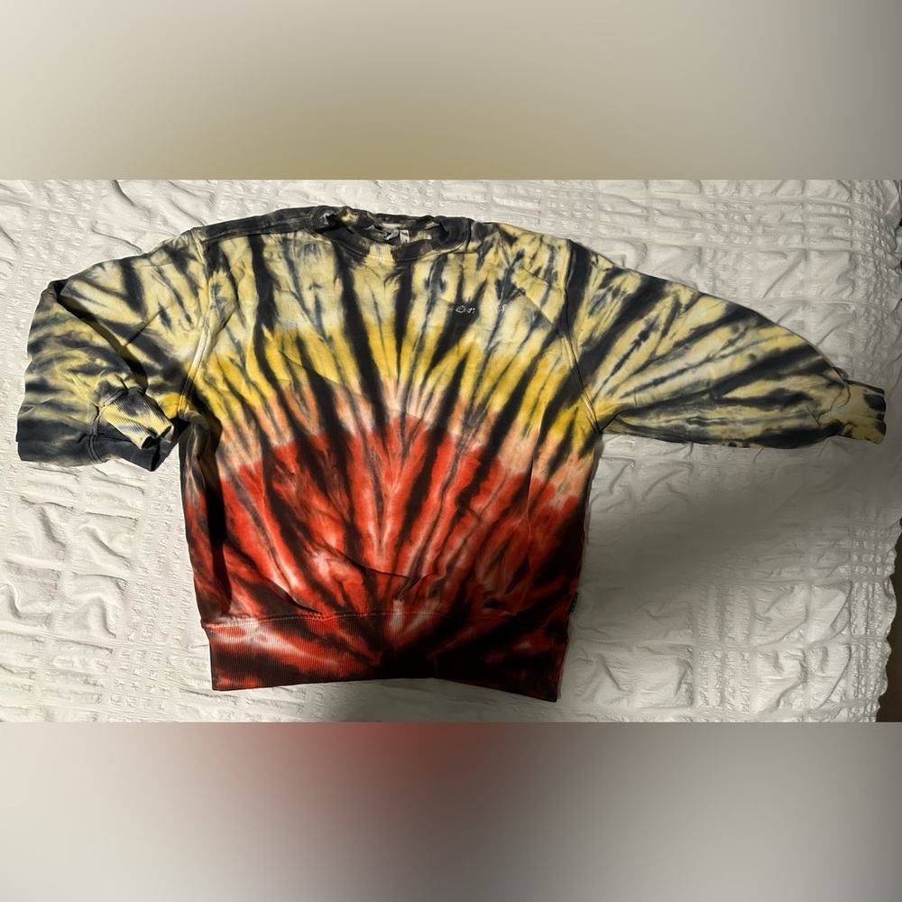 Molo Tie-Dye Sweatshirt with Red, Yellow, and Black
